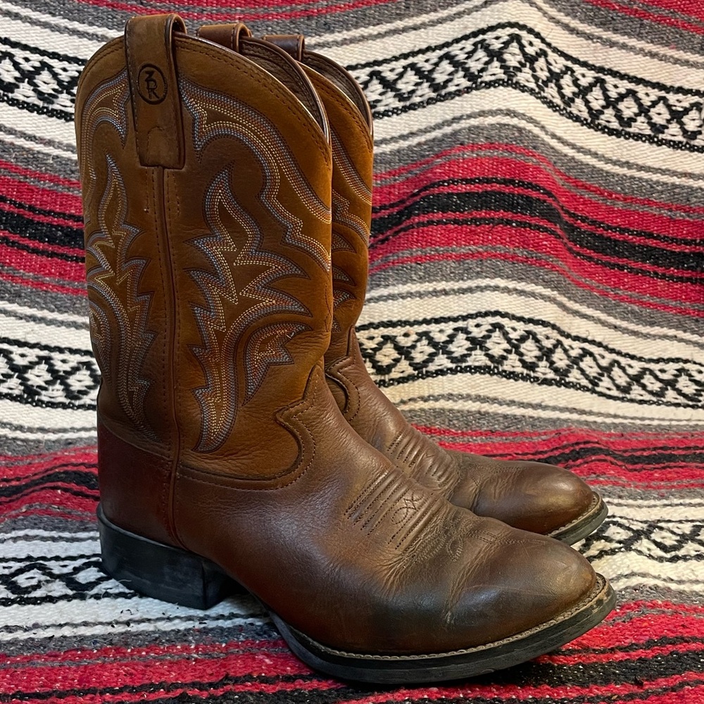 Men's Tony Lama RR1100 Leather Western Boots Size 9.5D